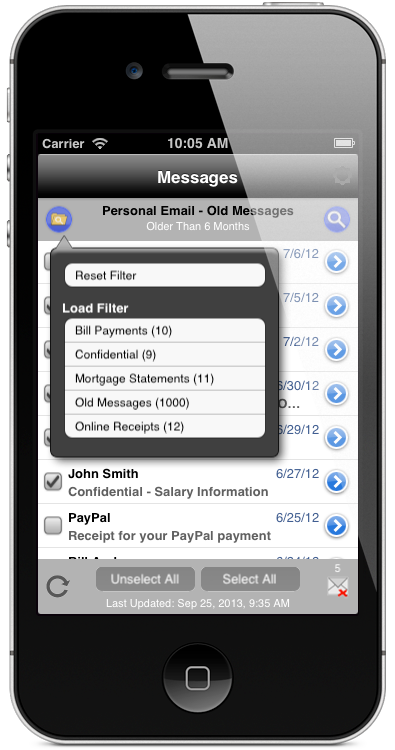 MailShredder Screenshot