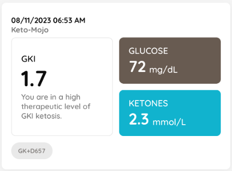 Example Glucose Reading